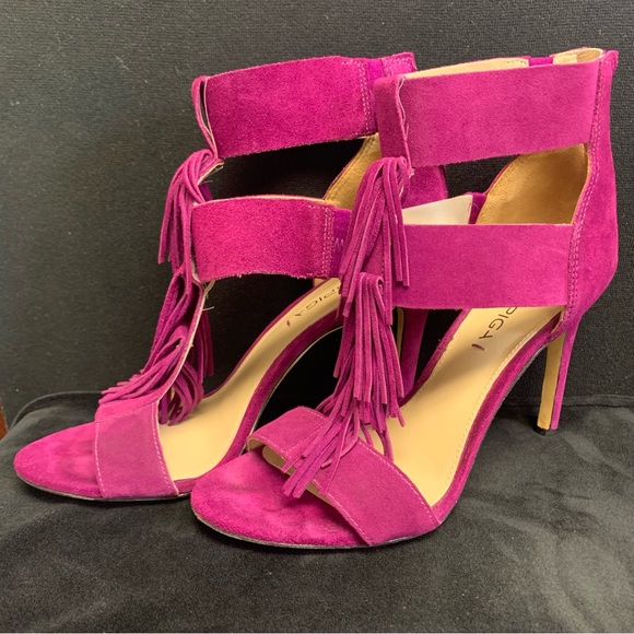 Via Spiga Eilish Fringe T Strap High Heel Sandals size 8M - Picture 3 of 7